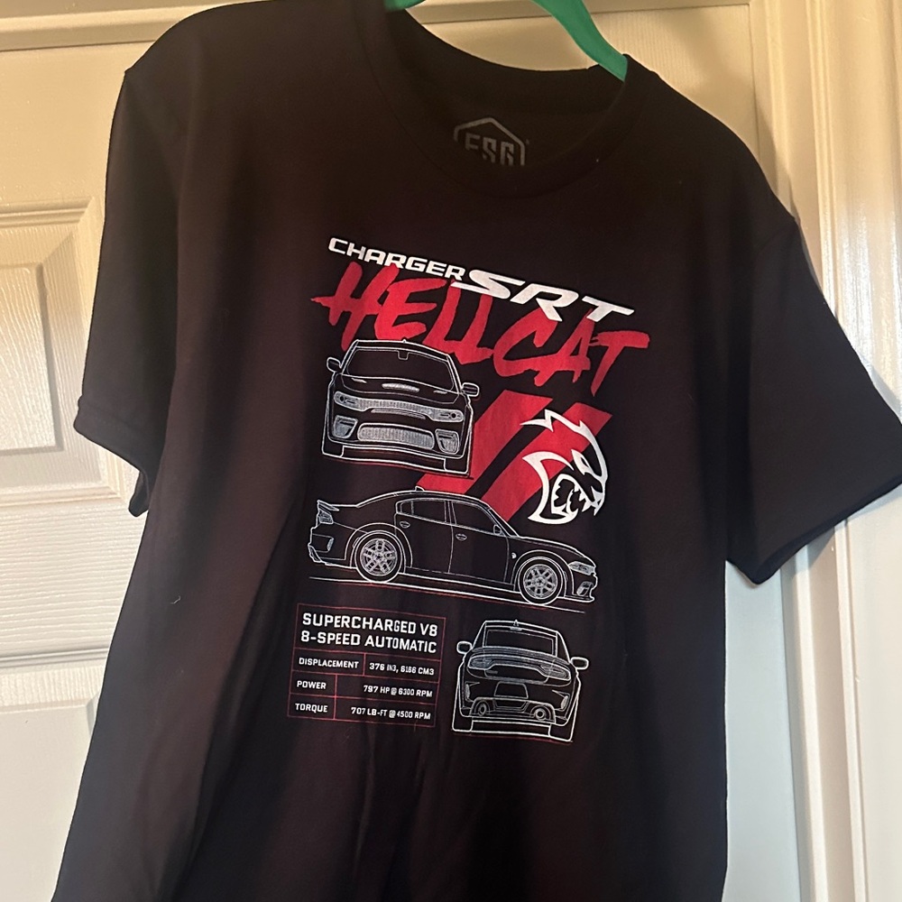 Black Charger SRT Hellcat Graphic T-Shirt